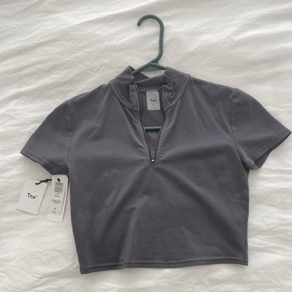 TNA CROPPED ZIP UP NWT